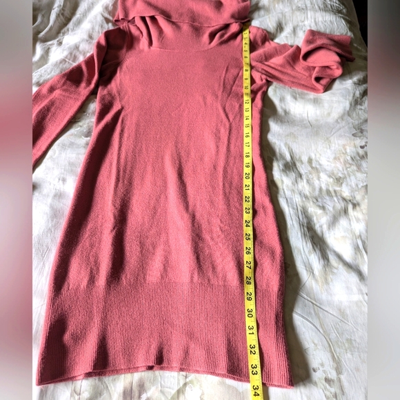 French Connection | Cozy Pink Cowl Neck Sweater Dress Size S - Picture 5 of 5